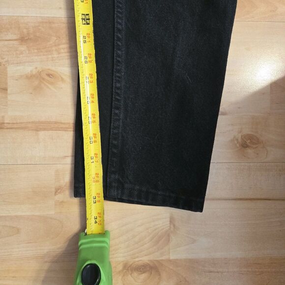 Wrangler Vintage Womens High Waisted Black Denim Jeans 10x34 Retro - Picture 7 of 7